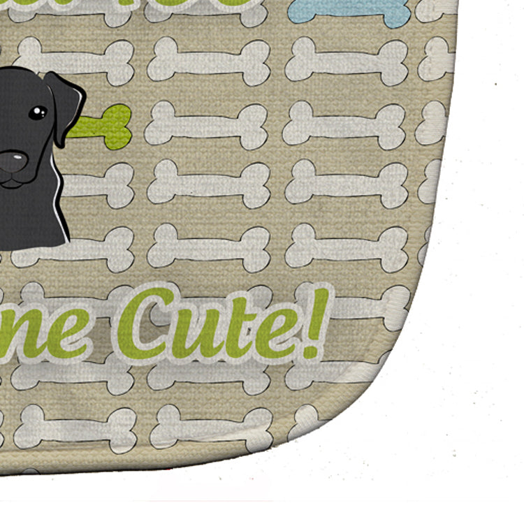 Too Cute Black Labrador Baby Bib Easy-Clean Baby Bib Baby Feeding Accessory Baby Mealtime Essential, 10 x 13, Multicolor