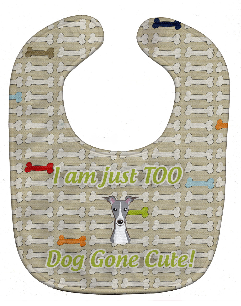 Too Cute Italian Greyhound Baby Bib Easy-Clean Baby Bib Baby Feeding Accessory Baby Mealtime Essential, 10 x 13, Multicolor