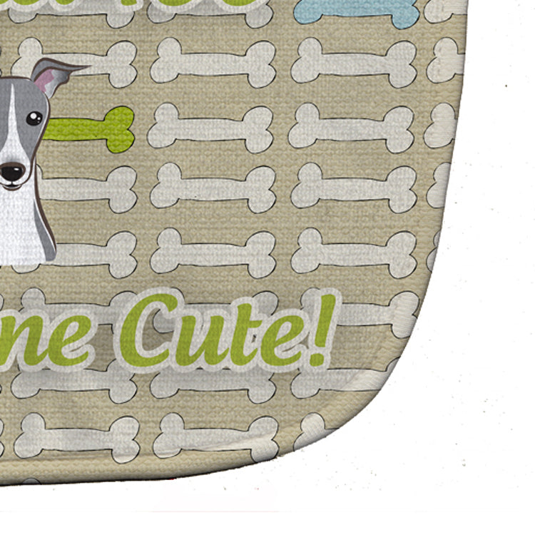 Too Cute Italian Greyhound Baby Bib Easy-Clean Baby Bib Baby Feeding Accessory Baby Mealtime Essential, 10 x 13, Multicolor