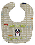 Too Cute Bernese Mountain Dog Baby Bib Easy-Clean Baby Bib Baby Feeding Accessory Baby Mealtime Essential, 10 x 13, Multicolor
