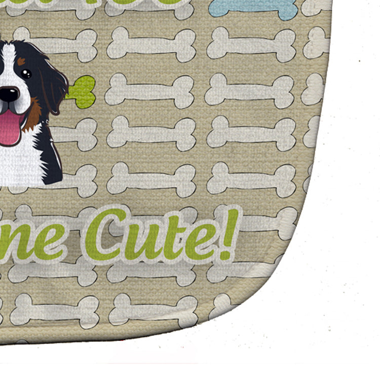 Too Cute Bernese Mountain Dog Baby Bib Easy-Clean Baby Bib Baby Feeding Accessory Baby Mealtime Essential, 10 x 13, Multicolor