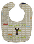 Too Cute Min Pin Baby Bib Easy-Clean Baby Bib Baby Feeding Accessory Baby Mealtime Essential, 10 x 13, Multicolor