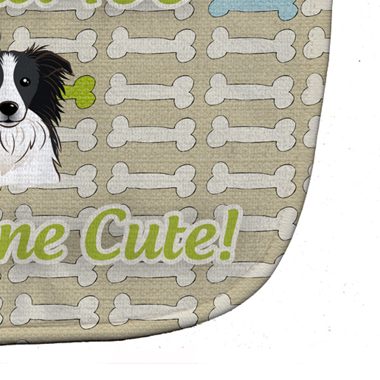 Too Cute Border Collie Baby Bib Easy-Clean Baby Bib Baby Feeding Accessory Baby Mealtime Essential, 10 x 13, Multicolor
