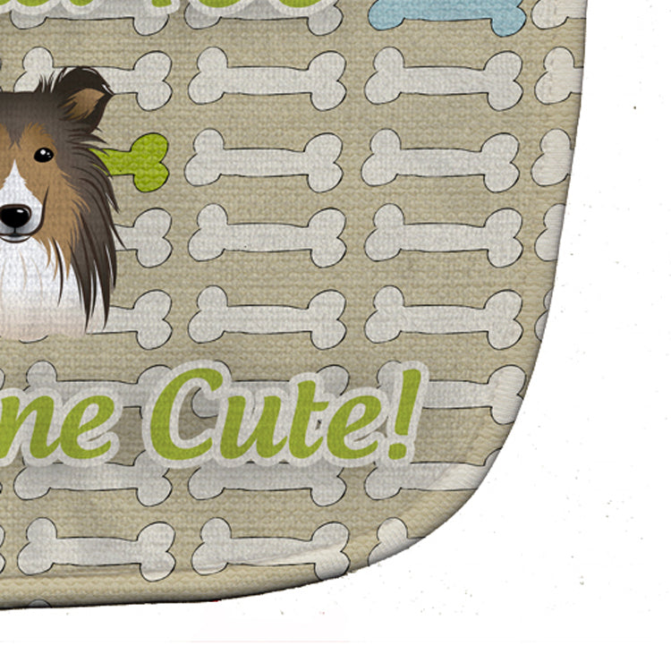 Too Cute Sheltie Baby Bib Easy-Clean Baby Bib Baby Feeding Accessory Baby Mealtime Essential, 10 x 13, Multicolor