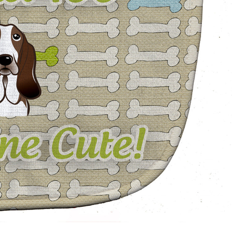 Too Cute Basset Hound Baby Bib Easy-Clean Baby Bib Baby Feeding Accessory Baby Mealtime Essential, 10 x 13, Multicolor