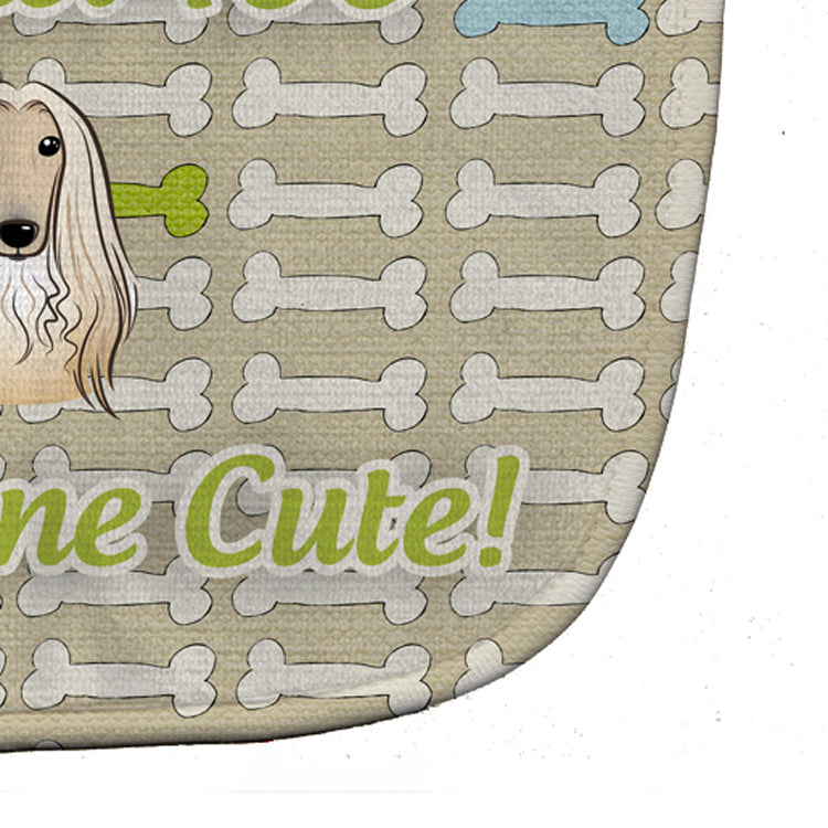 Too Cute Afghan Hound Baby Bib Easy-Clean Baby Bib Baby Feeding Accessory Baby Mealtime Essential, 10 x 13, Multicolor