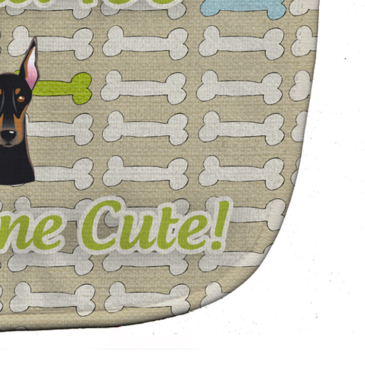 Too Cute Doberman Pinscher Baby Bib Easy-Clean Baby Bib Baby Feeding Accessory Baby Mealtime Essential, 10 x 13, Multicolor