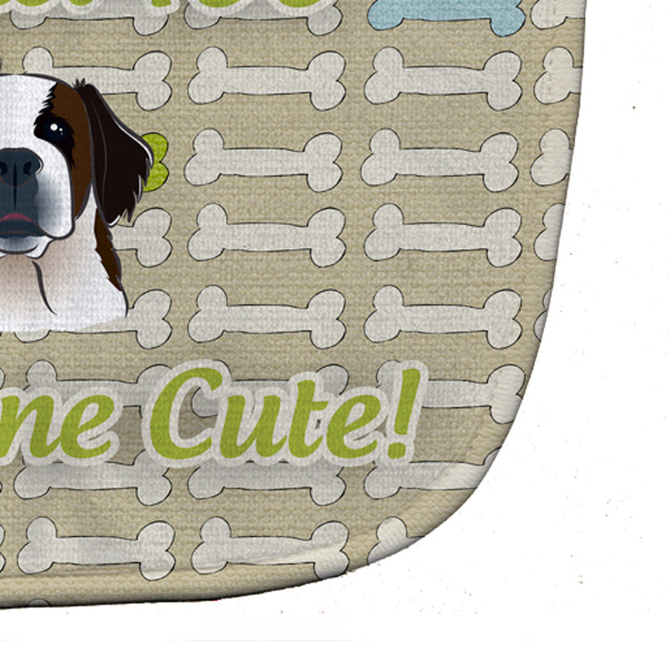 Too Cute Saint Bernard Baby Bib Easy-Clean Baby Bib Baby Feeding Accessory Baby Mealtime Essential, 10 x 13, Multicolor