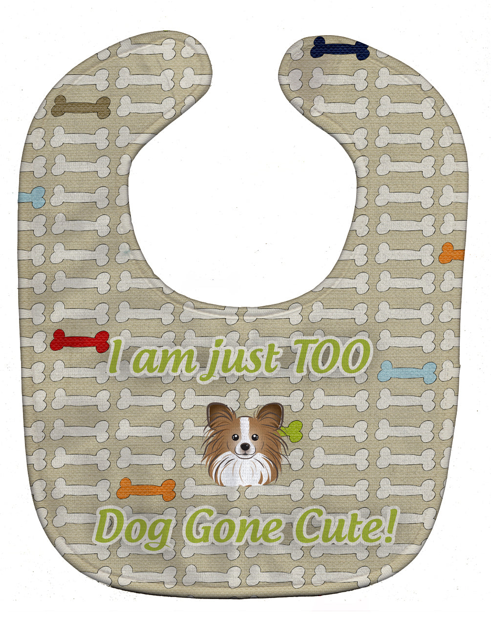 Too Cute Papillon Baby Bib Easy-Clean Baby Bib Baby Feeding Accessory Baby Mealtime Essential, 10 x 13, Multicolor