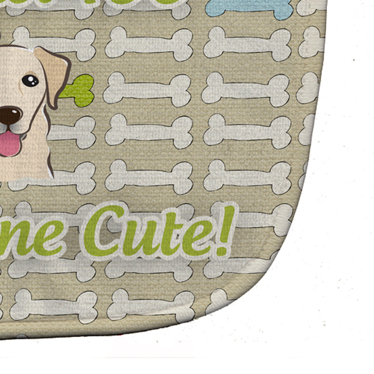 Too Cute Golden Retriever Baby Bib Easy-Clean Baby Bib Baby Feeding Accessory Baby Mealtime Essential, 10 x 13, Multicolor