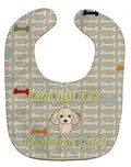 Too Cute Buff Poodle Baby Bib Easy-Clean Baby Bib Baby Feeding Accessory Baby Mealtime Essential, 10 x 13, Multicolor