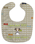 Too Cute Jack Russell Terrier Baby Bib Easy-Clean Baby Bib Baby Feeding Accessory Baby Mealtime Essential, 10 x 13, Multicolor
