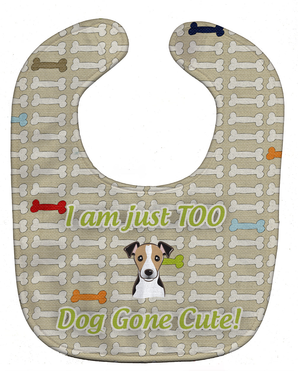 Too Cute Jack Russell Terrier Baby Bib Easy-Clean Baby Bib Baby Feeding Accessory Baby Mealtime Essential, 10 x 13, Multicolor