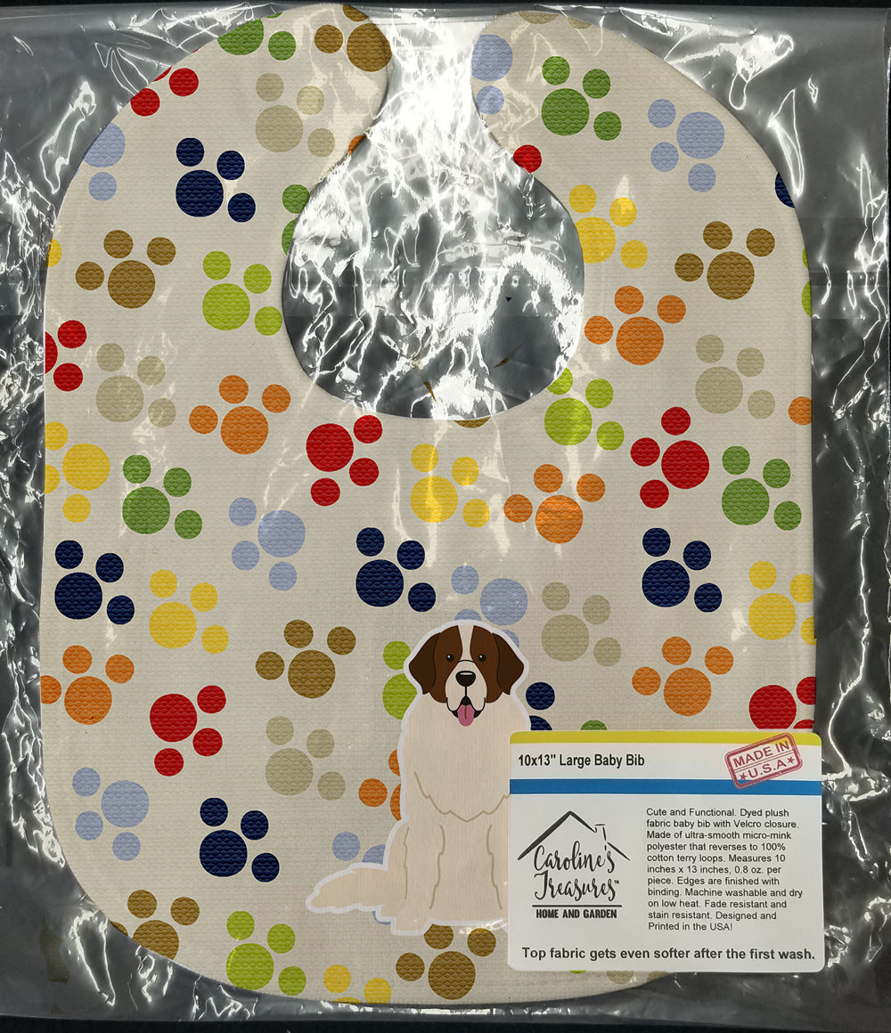Pawprints Moscow Watchdog Baby Bib Easy-Clean Baby Bib Baby Feeding Accessory Baby Mealtime Essential, 10 x 13, Multicolor