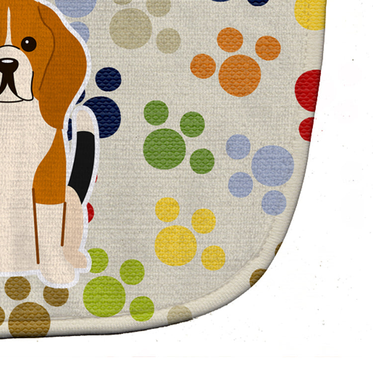 Pawprints Beagle Tricolor Baby Bib Easy-Clean Baby Bib Baby Feeding Accessory Baby Mealtime Essential, 10 x 13, Multicolor