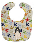 Pawprints Swiss Hound Baby Bib Easy-Clean Baby Bib Baby Feeding Accessory Baby Mealtime Essential, 10 x 13, Multicolor