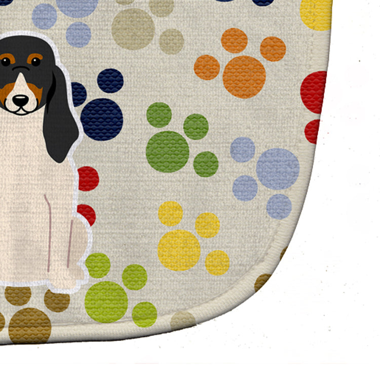 Pawprints Swiss Hound Baby Bib Easy-Clean Baby Bib Baby Feeding Accessory Baby Mealtime Essential, 10 x 13, Multicolor