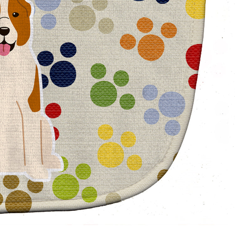 Pawprints Central Asian Shepherd Dog Baby Bib Easy-Clean Baby Bib Baby Feeding Accessory Baby Mealtime Essential, 10 x 13, Multicolor