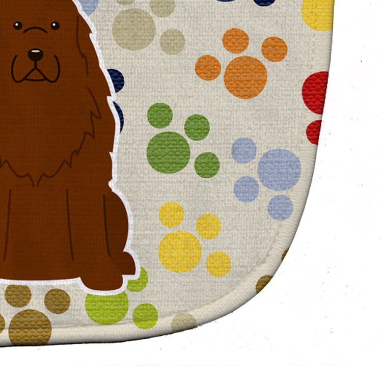 Pawprints Caucasian Shepherd Dog Baby Bib Easy-Clean Baby Bib Baby Feeding Accessory Baby Mealtime Essential, 10 x 13, Multicolor