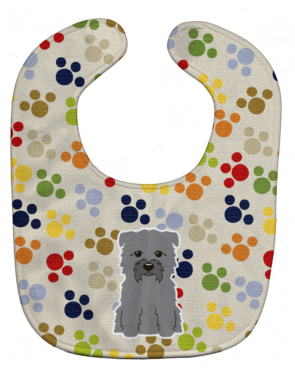 Pawprints Glen of Imal Grey Baby Bib Easy-Clean Baby Bib Baby Feeding Accessory Baby Mealtime Essential, 10 x 13, Multicolor