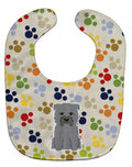 Pawprints Glen of Imal Grey Baby Bib Easy-Clean Baby Bib Baby Feeding Accessory Baby Mealtime Essential, 10 x 13, Multicolor