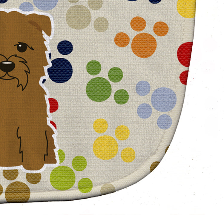 Pawprints Glen of Imal Tan Baby Bib Easy-Clean Baby Bib Baby Feeding Accessory Baby Mealtime Essential, 10 x 13, Multicolor