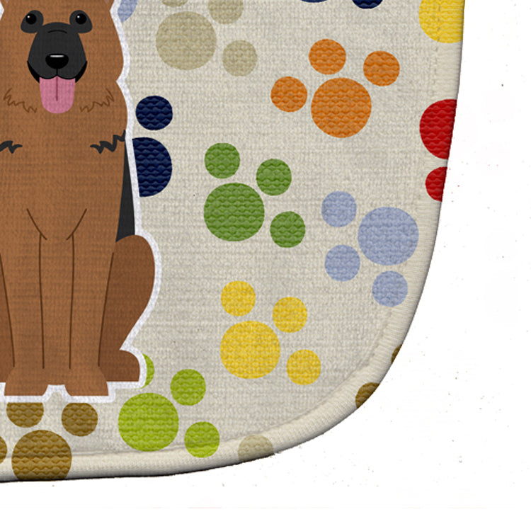 Pawprints German Shepherd Baby Bib Easy-Clean Baby Bib Baby Feeding Accessory Baby Mealtime Essential, 10 x 13, Multicolor