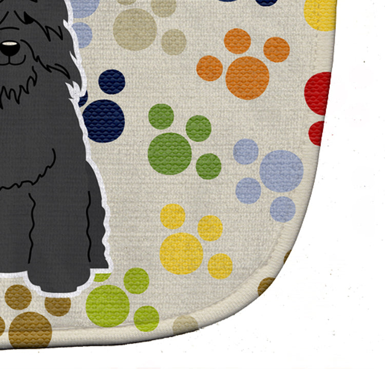 Pawprints Bouvier des Flandres Baby Bib Easy-Clean Baby Bib Baby Feeding Accessory Baby Mealtime Essential, 10 x 13, Multicolor