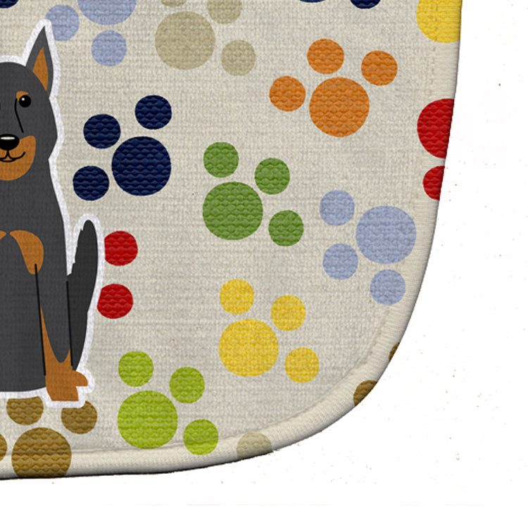 Pawprints Beauce Shepherd Dog Baby Bib Easy-Clean Baby Bib Baby Feeding Accessory Baby Mealtime Essential, 10 x 13, Multicolor