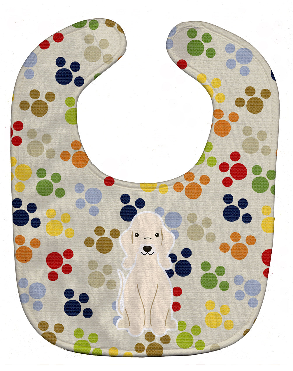 Pawprints Bedlington Terrier Sandy Baby Bib Easy-Clean Baby Bib Baby Feeding Accessory Baby Mealtime Essential, 10 x 13, Multicolor