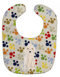Pawprints Bedlington Terrier Sandy Baby Bib Easy-Clean Baby Bib Baby Feeding Accessory Baby Mealtime Essential, 10 x 13, Multicolor