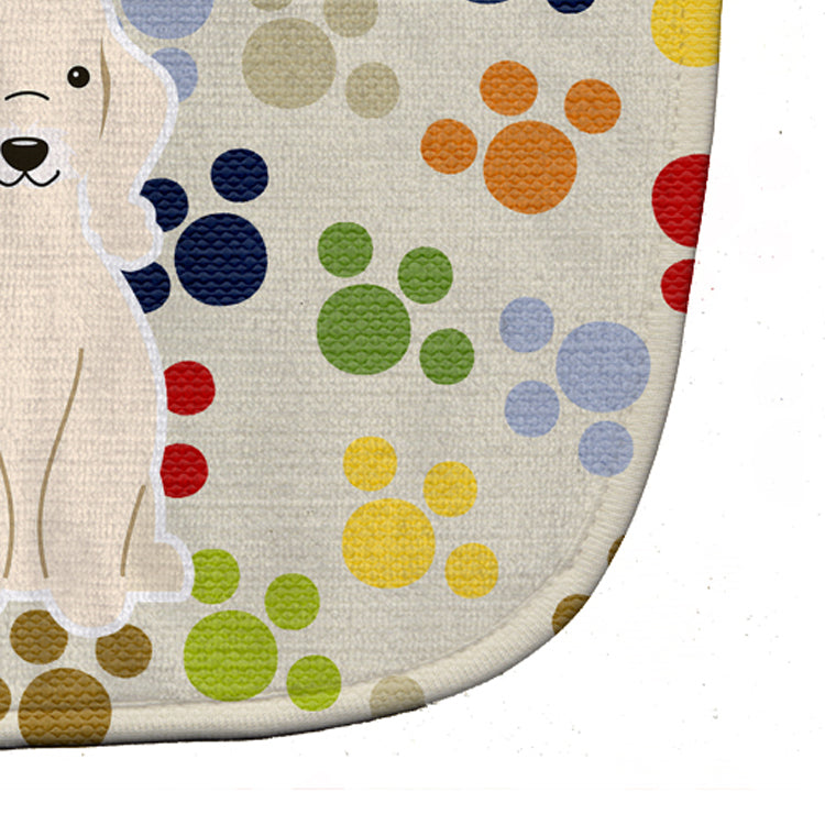 Pawprints Bedlington Terrier Sandy Baby Bib Easy-Clean Baby Bib Baby Feeding Accessory Baby Mealtime Essential, 10 x 13, Multicolor