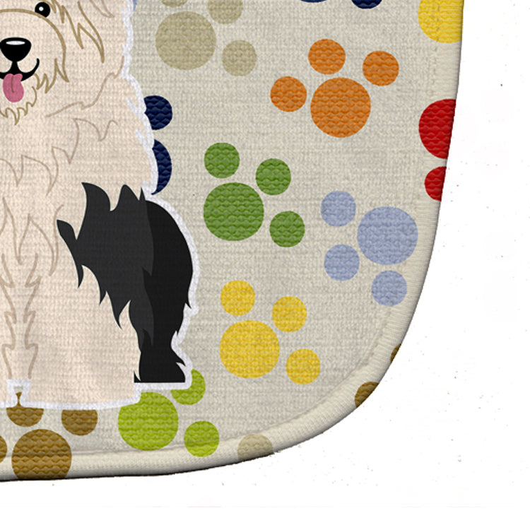Pawprints Old English Sheepdog Baby Bib Easy-Clean Baby Bib Baby Feeding Accessory Baby Mealtime Essential, 10 x 13, Multicolor