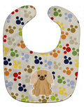 Pawprints Pekingese Fawn Sable Baby Bib Easy-Clean Baby Bib Baby Feeding Accessory Baby Mealtime Essential, 10 x 13, Multicolor