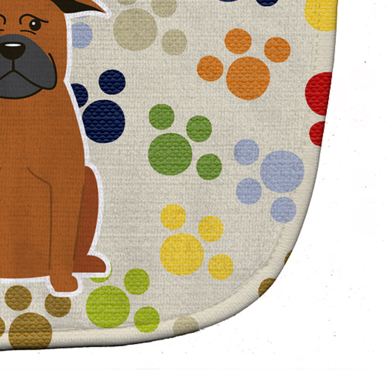 Pawprints Chinese Chongqing Dog Baby Bib Easy-Clean Baby Bib Baby Feeding Accessory Baby Mealtime Essential, 10 x 13, Multicolor