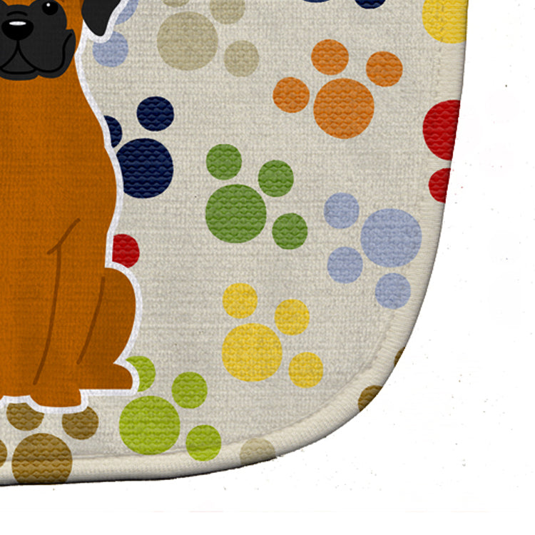 Pawprints Fawn Boxer Baby Bib Easy-Clean Baby Bib Baby Feeding Accessory Baby Mealtime Essential, 10 x 13, Multicolor