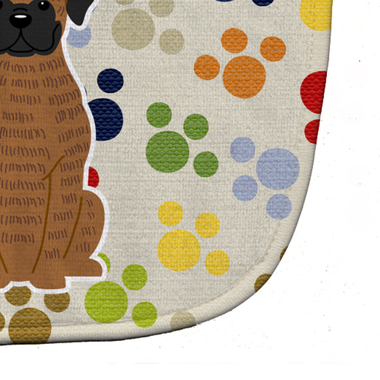 Pawprints Brindle Boxer Baby Bib Easy-Clean Baby Bib Baby Feeding Accessory Baby Mealtime Essential, 10 x 13, Multicolor