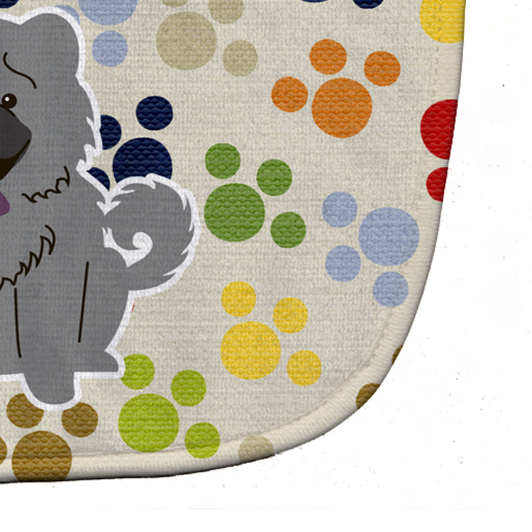 Pawprints Chow Chow Blue Baby Bib Easy-Clean Baby Bib Baby Feeding Accessory Baby Mealtime Essential, 10 x 13, Multicolor