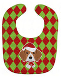 Christmas Beagle Baby Bib Easy-Clean Baby Bib Baby Feeding Accessory Baby Mealtime Essential, 10 x 13, Multicolor