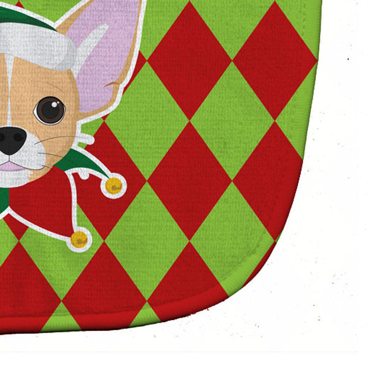 Christmas Chihuahua Baby Bib Easy-Clean Baby Bib Baby Feeding Accessory Baby Mealtime Essential, 10 x 13, Multicolor