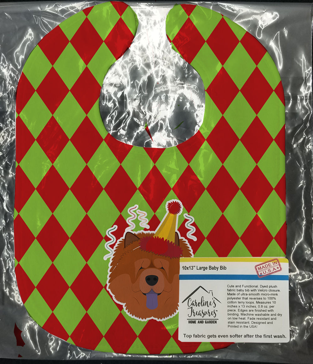 Christmas Chow Chow Baby Bib Easy-Clean Baby Bib Baby Feeding Accessory Baby Mealtime Essential, 10 x 13, Multicolor
