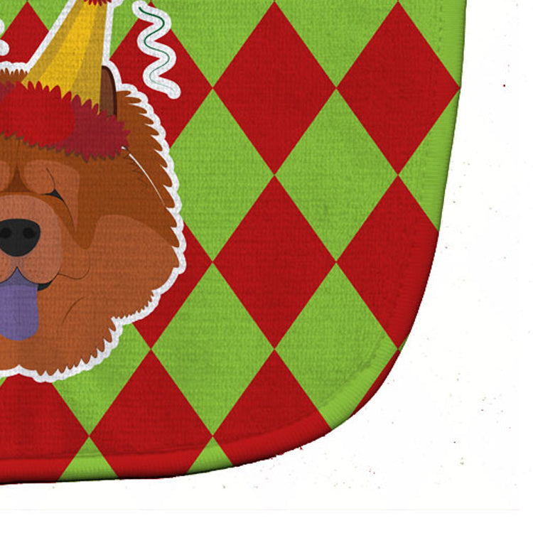 Christmas Chow Chow Baby Bib Easy-Clean Baby Bib Baby Feeding Accessory Baby Mealtime Essential, 10 x 13, Multicolor