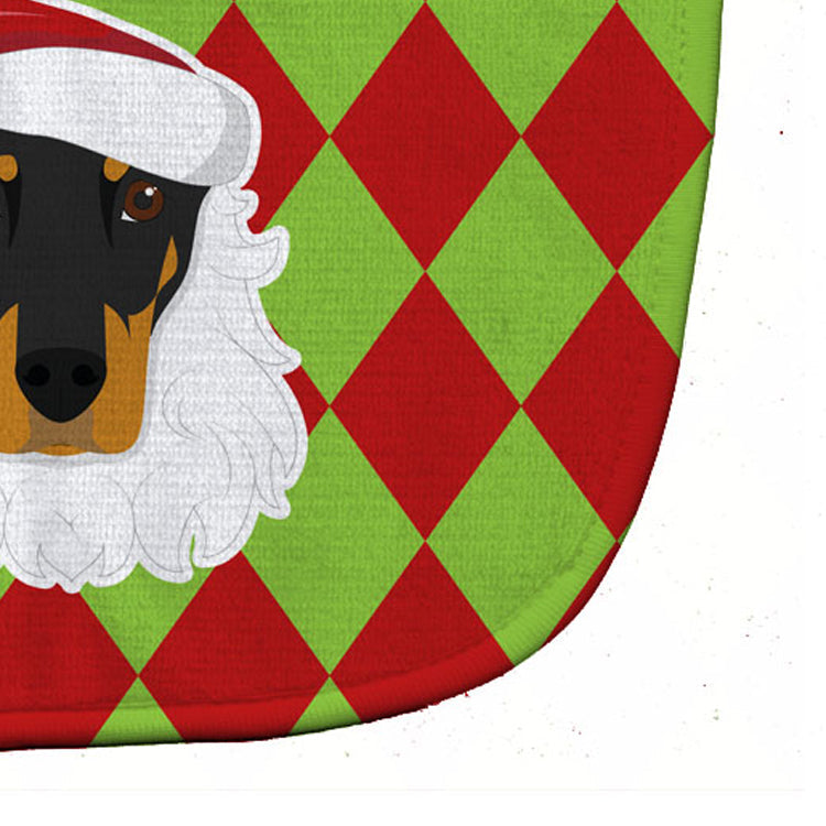Christmas Doberman Baby Bib Easy-Clean Baby Bib Baby Feeding Accessory Baby Mealtime Essential, 10 x 13, Multicolor