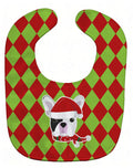 Christmas French Bulldog Baby Bib Easy-Clean Baby Bib Baby Feeding Accessory Baby Mealtime Essential, 10 x 13, Multicolor