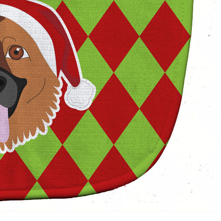 Christmas German Shepherd Baby Bib Easy-Clean Baby Bib Baby Feeding Accessory Baby Mealtime Essential, 10 x 13, Multicolor