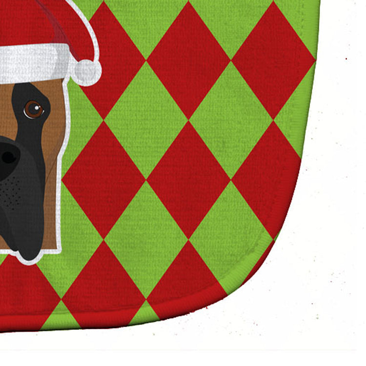Christmas Great Dane Baby Bib Easy-Clean Baby Bib Baby Feeding Accessory Baby Mealtime Essential, 10 x 13, Multicolor