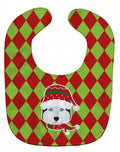 Christmas Siberian Husky Baby Bib Easy-Clean Baby Bib Baby Feeding Accessory Baby Mealtime Essential, 10 x 13, Multicolor