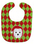 Christmas Westie Baby Bib Easy-Clean Baby Bib Baby Feeding Accessory Baby Mealtime Essential, 10 x 13, Multicolor