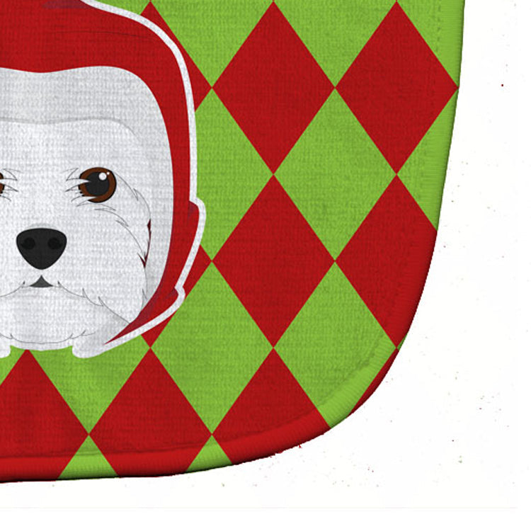 Christmas Westie Baby Bib Easy-Clean Baby Bib Baby Feeding Accessory Baby Mealtime Essential, 10 x 13, Multicolor