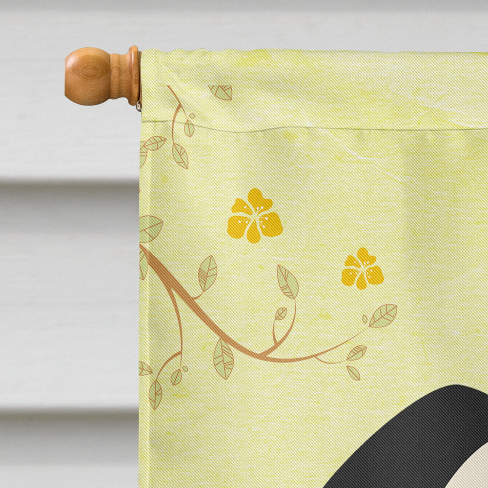 Easter Eggs Pug Cream House Flag 28x40 Porch Sleeve Pole Decorative Outside Yard Banner Artwork Wall Hanging, Polyester